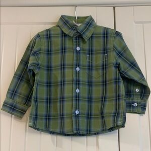 Tommy Hilfiger Baby long sleeved green check shirt NWT